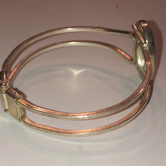 Elegant Silver Tone Boho Bangle Bracelet - Picture 3 of 6